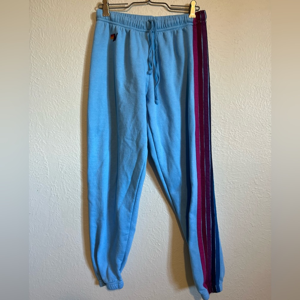 Aviator Nation Small 5 Stripe Sweatpants
